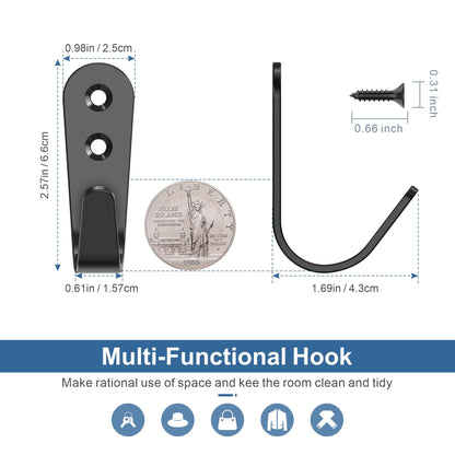 10 Pack Coat Hooks for Hanging (10 Count)