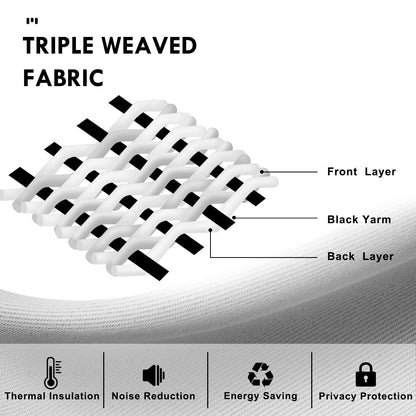 Blackout Curtains for Bedroom Living Room 52 x 45 Inch Long 2 Panels