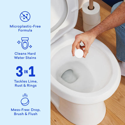 100% Plastic Free Toilet Bowl Cleaner Tablets Set (14 Count)
