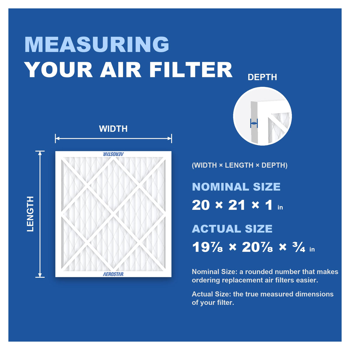 Air Filter 20x21x1 MERV 13 AC Filter (4 Count)