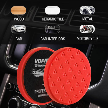 3 Pcs 6.5 Inch Red Foam Polishing Pad (3 Count)