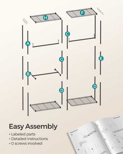 Clothes Rack Freestanding Wardrobe Closet