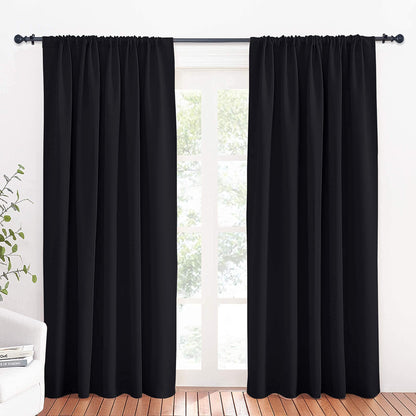 Large Blackout Curtains for Bedroom Living Room 84 inches Long (2 Count)