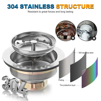 Stainless Steel Sink Drain Strainer Kit 3