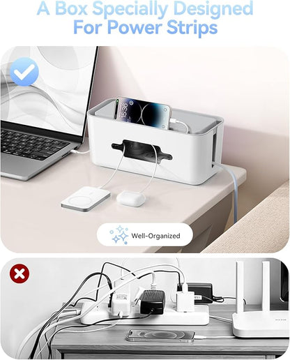 ORICO Cable Management Box, Cord Hider Box to Conceal Power Strips on Desk or Floor, Keeping Cords Tidy and Protected from Damage, Stylish Cable Organizers for Home, Office, School - PB01
