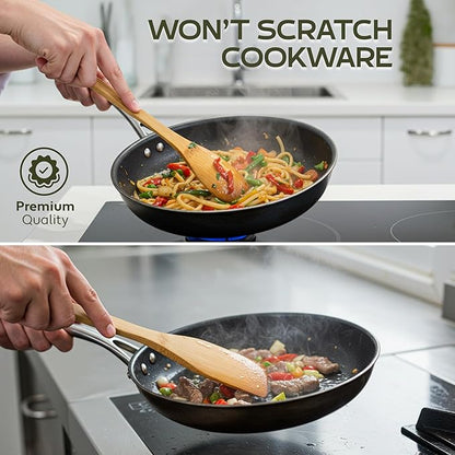 Star Warz gifts Wooden Spoons for Cooking for Space Wars Fans - Wooden Utensil Set with Spatulas & Spoons, Heat-Resistant, Eco-Friendly Kitchen Utensils for Non-Stick Cookware
