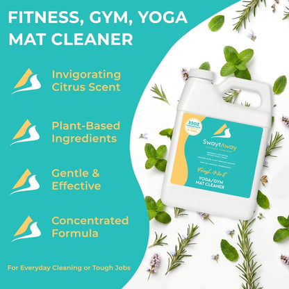 SwaytAway Fitness Mat Cleaner Concentrate Fresh Mint (32 Fl Oz)