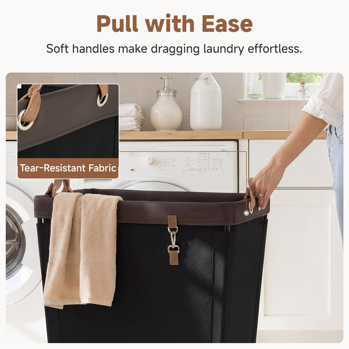 210L Laundry Basket with Wheels