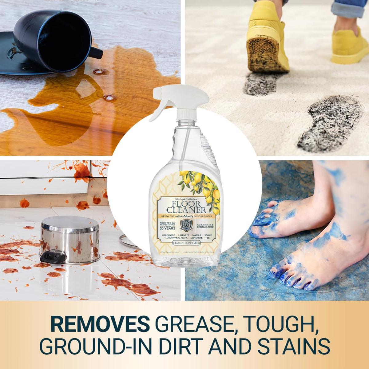 Lemon PoppySeed Floor Cleaner (32 Fl Oz)