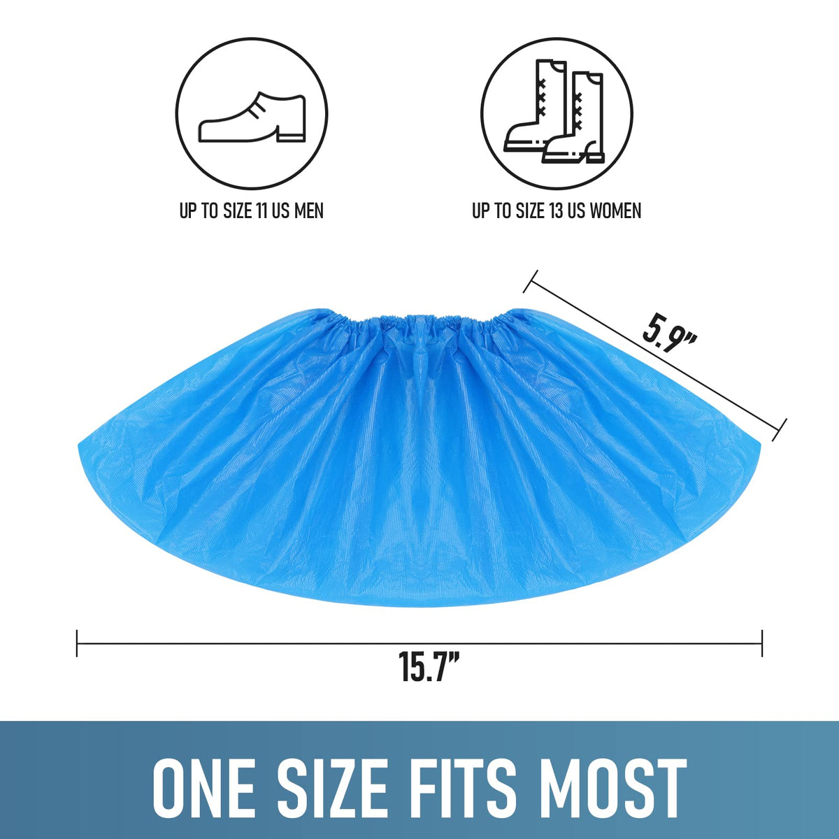 Shoe Covers Disposable Non Slip for Indoors Pack of 200 (200 Count)