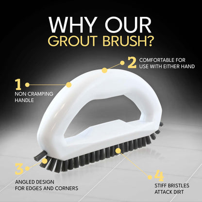 Grout Brush with Stiff Nylon Bristles