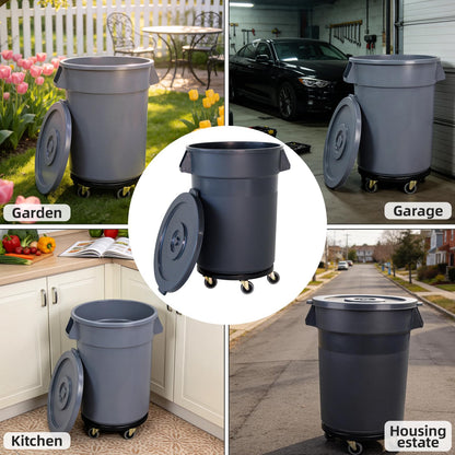 32 Gallon Trash Can with Lid and Wheels