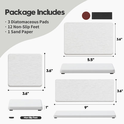 3PCS Bathroom Sink Vanity Trays (3 Count)