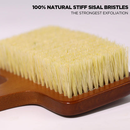 Stiff Sisal Bristles Back Scrubber Set