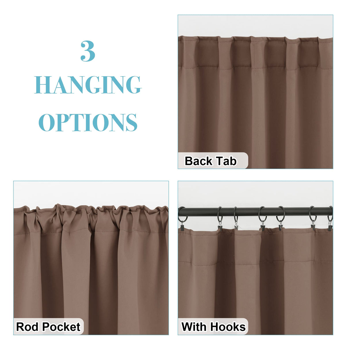 Short Blackout Curtains (2 Count)