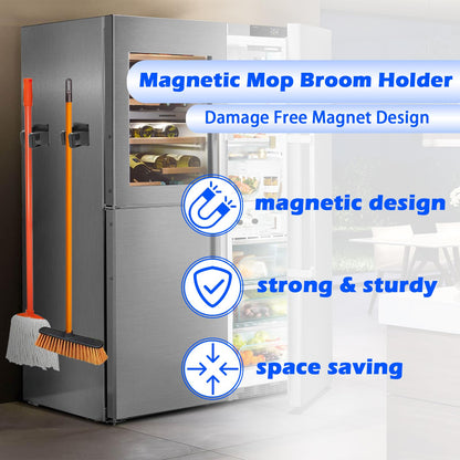 Strong Magnetic Mop Broom Holder (2 Count)