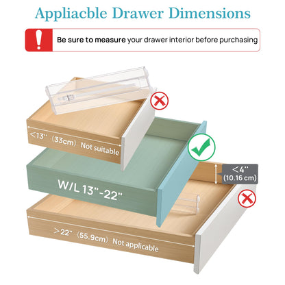 4" High Drawer Dividers for Clothes (4 Count)