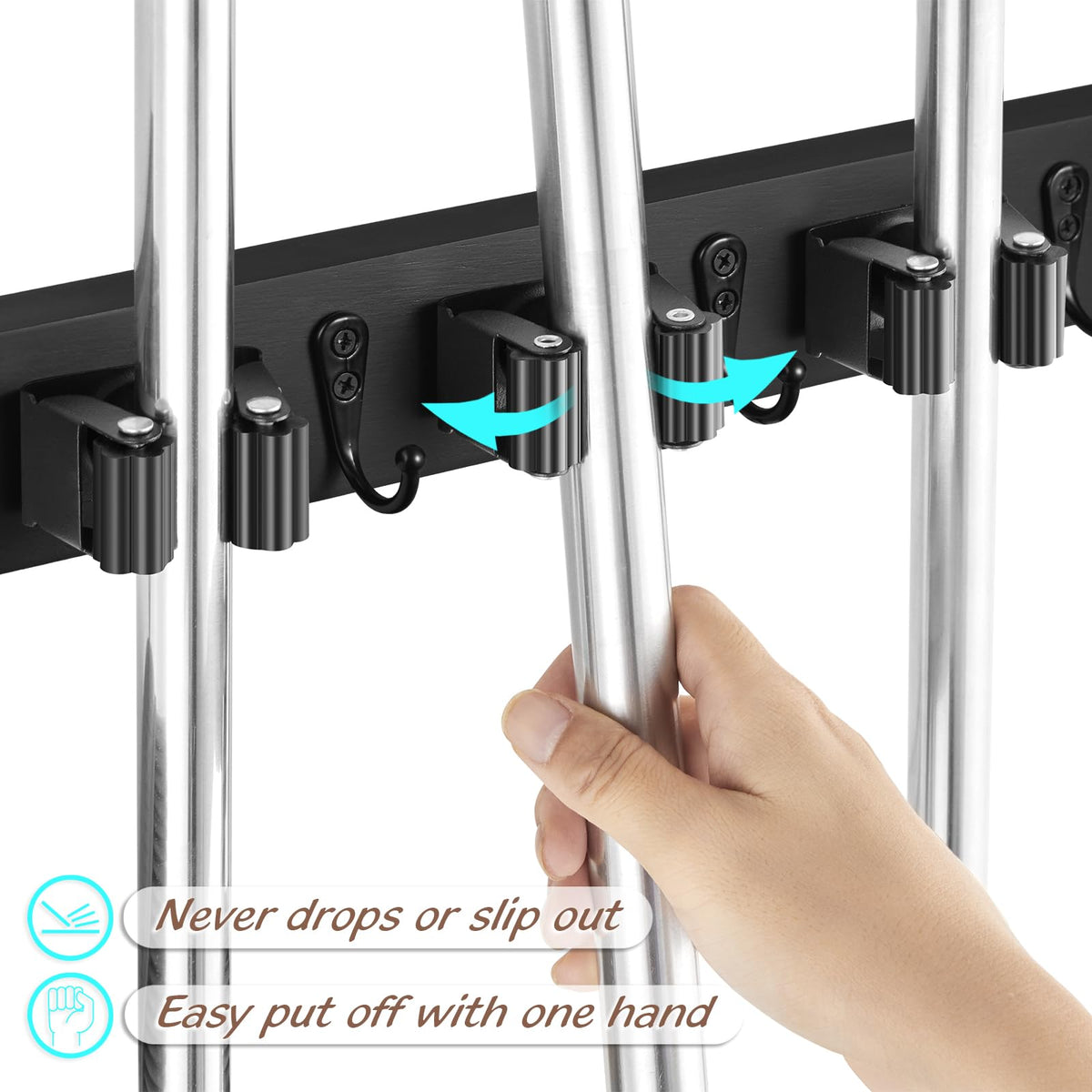 Mop and Broom Holder Wall Mount
