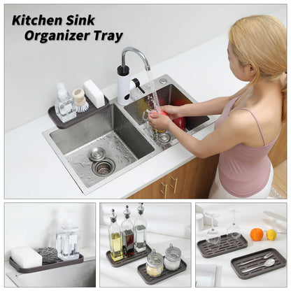 Silicone Kitchen Sink Organizer Tray for Multiple Usage