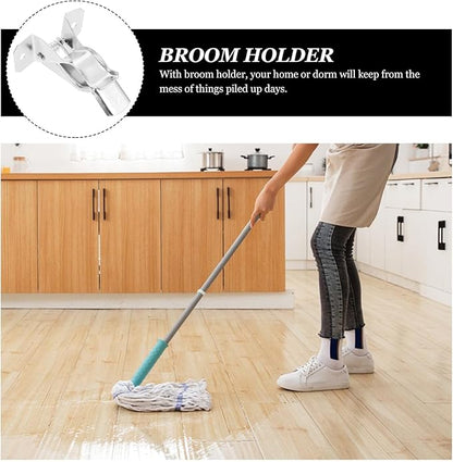 10pcs Heavy Duty Iron Mop and Broom Holder Wall Mount Tool Clips Set for Home Organization and Garage Storage