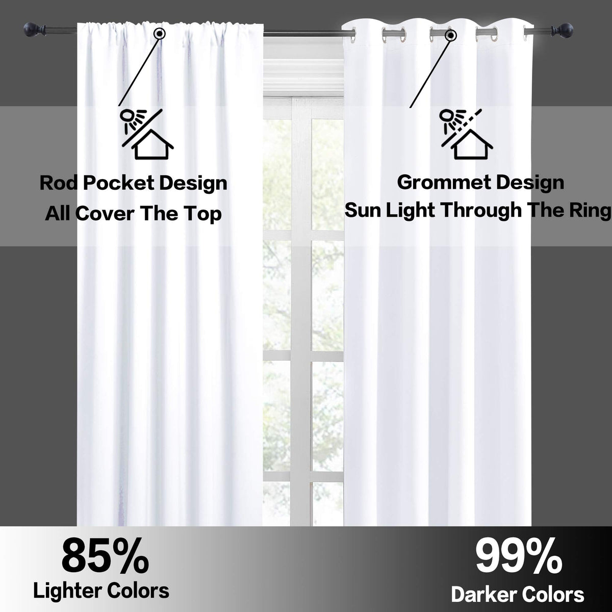 Short Curtains for Bedroom (2 Count)