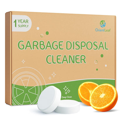 Garbage Disposal Cleaner and Deodorizer Tablets 20g 1 Year Supply Citrus Foaming Tablets for Garbage Disposal (12 Count)