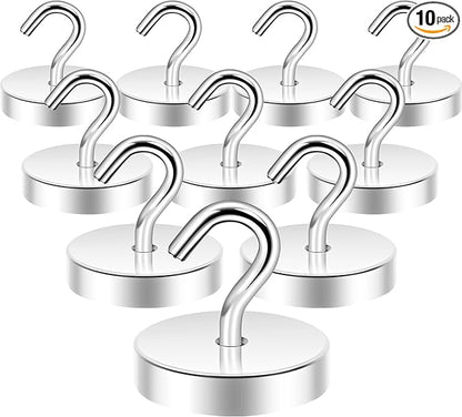 Neosmuk Magnetic Hooks, Cruise Ship Essentials, 100lb+ Heavy Duty Magnetic Hooks for Cruise Cabins, Refrigerator, Grill, Hanging, and Travel | Extra Strong Must-Haves Magnet Hook,Gold