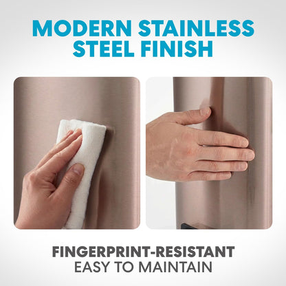 6L 1.6G Stainless Steel Bathroom Trash Can with Hands