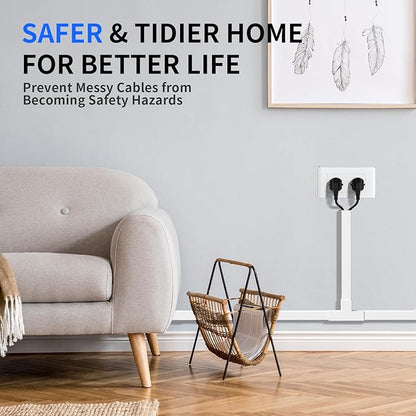 Delamu Cable Hider, 315in Cord Covers for Wires on Wall, One-Cord Cord Hider, Paintable Wire Hiders Wire Covers for Cords, Cable Management for Hiding 2-3 Wires, 20x L15.7 W0.95 H0.55in, White