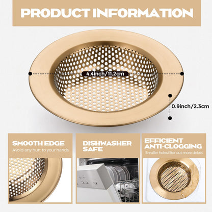 2 Pcs Kitchen Sink Drain Strainer 4.4 Inch (2 Count)