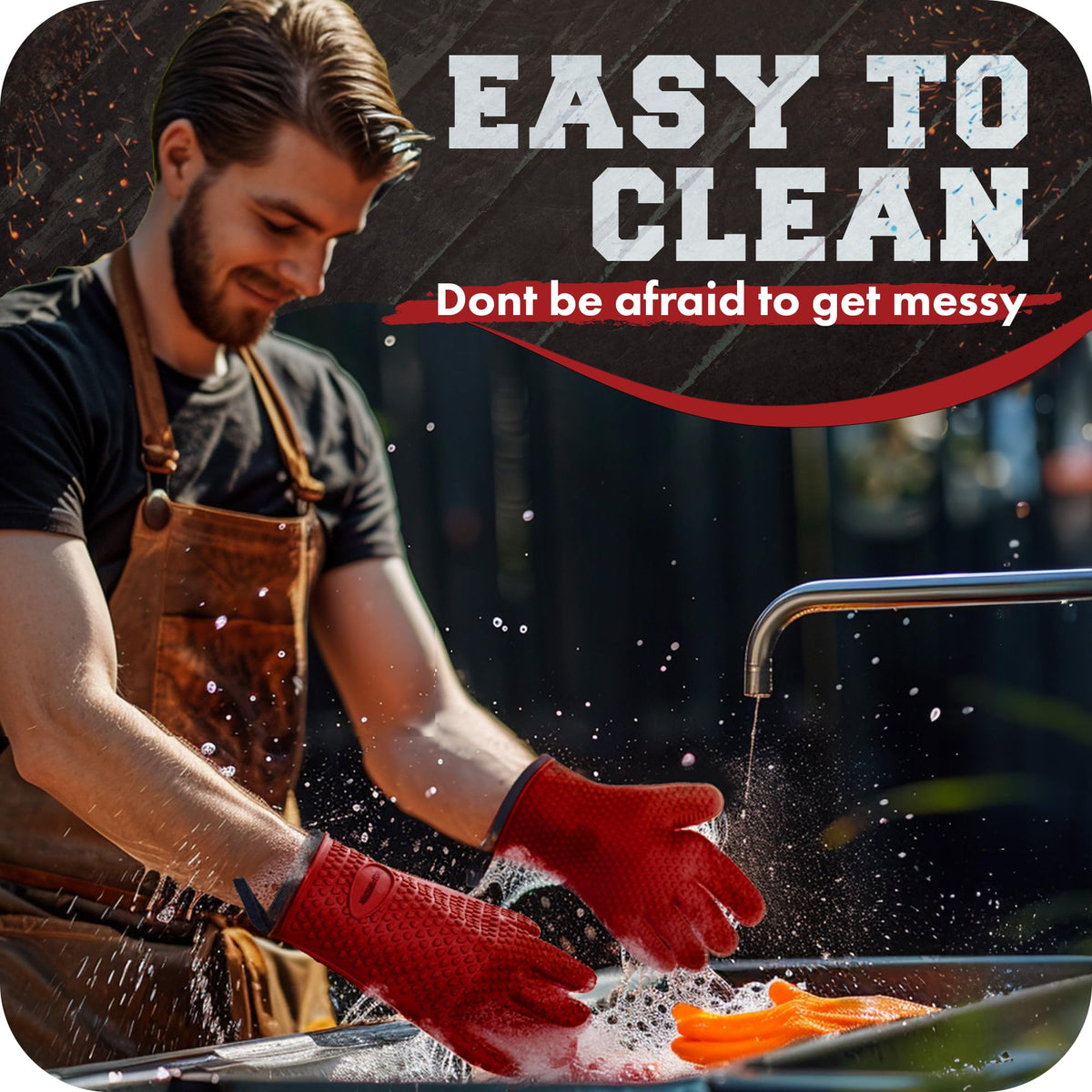 Silicone Smoker BBQ Gloves (2 Count)