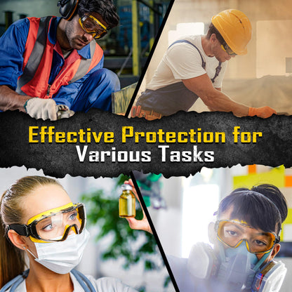 Safety Goggles Over Glasses with Anti (3 Count)