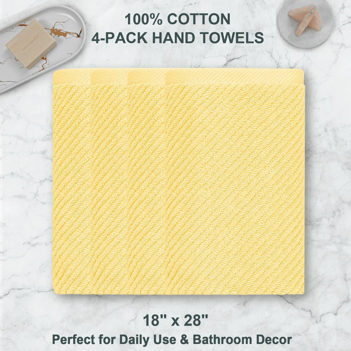 Bathroom Hand Towels 4PC (4 Count)