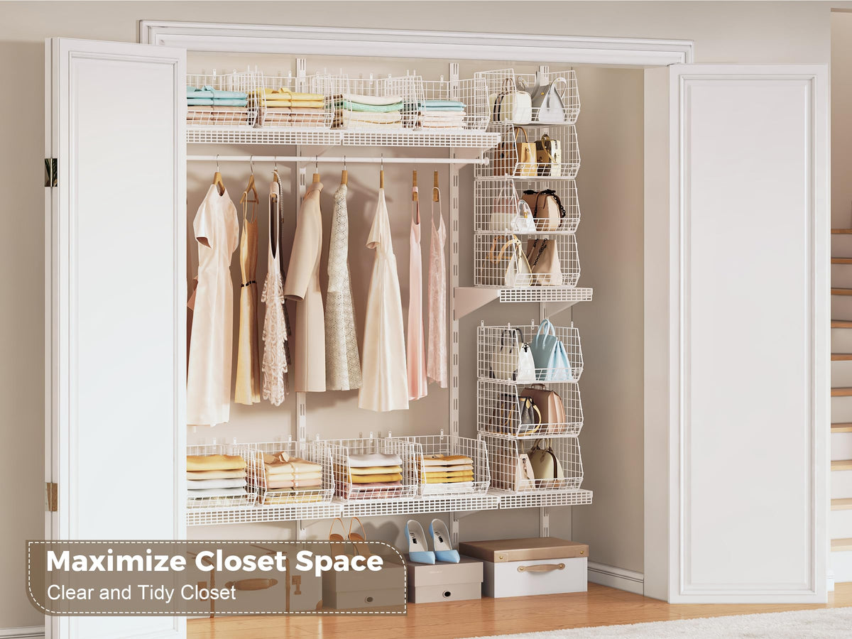 4" Extra Deeper Foldable Hanging Closet Organizer