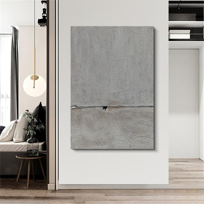 Hand painted Minimalist Black and White art canvas Abstract Oil painting 36x24 inch wall decorative art