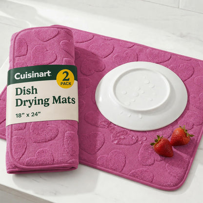 Cuisinart Dish Drying Mat for Kitchen Counter (2 Count)