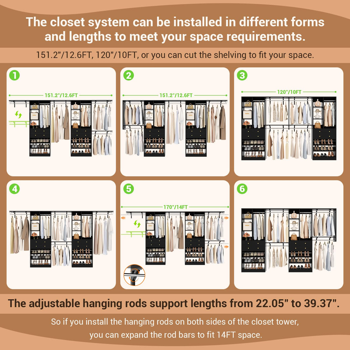 Closet System with Drawers (2 Count)