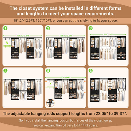 Closet System with Drawers (2 Count)