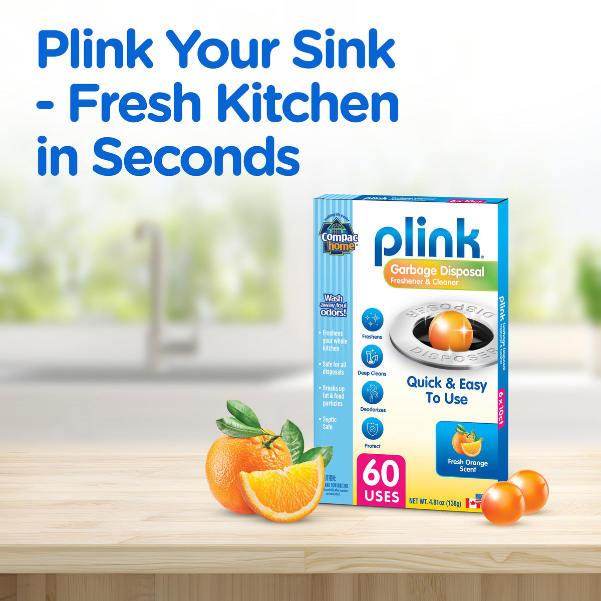 60 Count]] Plink Garbage Disposal Cleaner and Deodorizer VALUE PACK