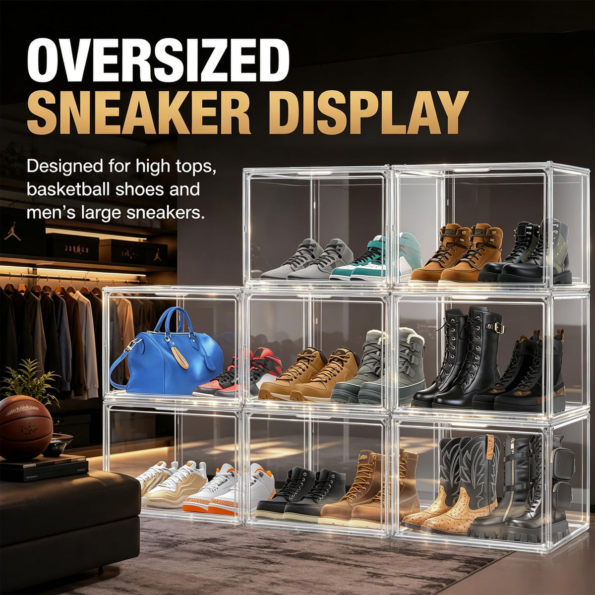 5 Pack XXX Large Clear Acrylic Display Box (5 Count)
