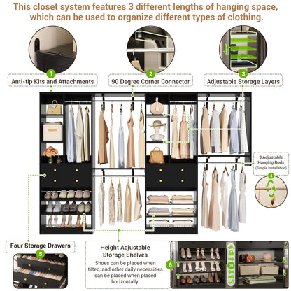 Closet System with Drawers (2 Count)