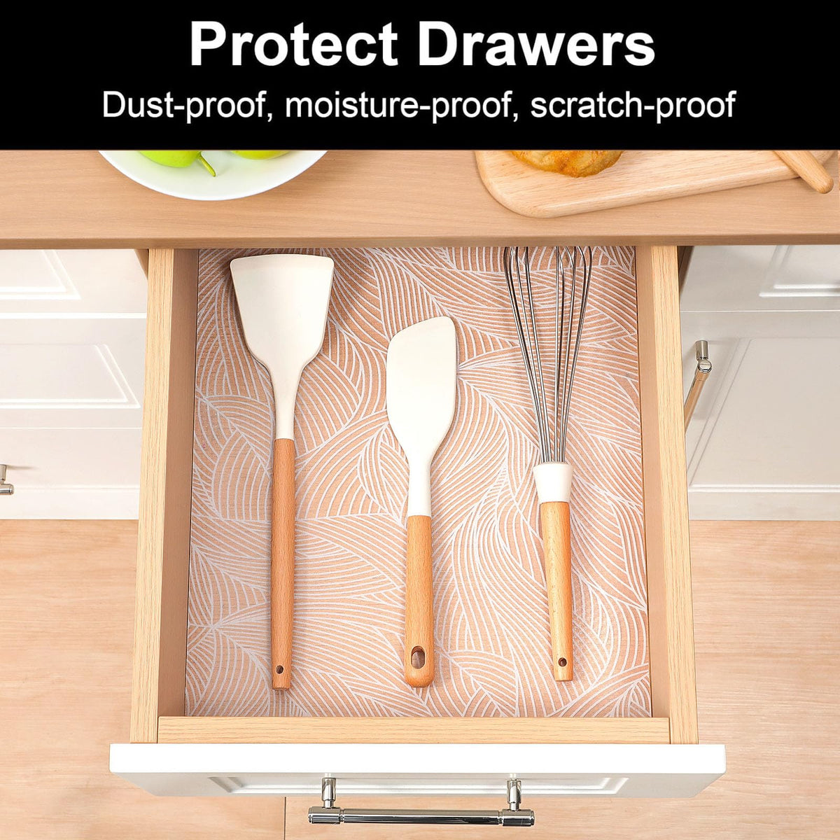 Shelf Liners for Kitchen Cabinets Refrigerator Liners Waterproof & Oil