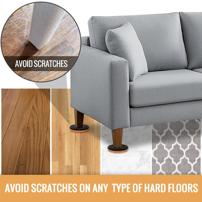 Felt Furniture Sliders for Hardwood Floors (4 Count)