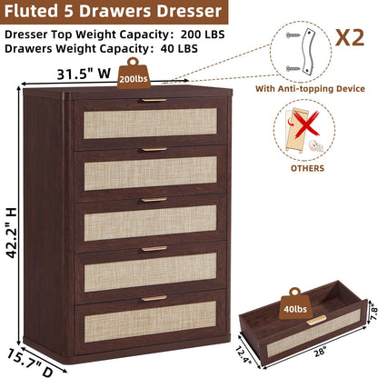 Rattan Dresser for Bedroom