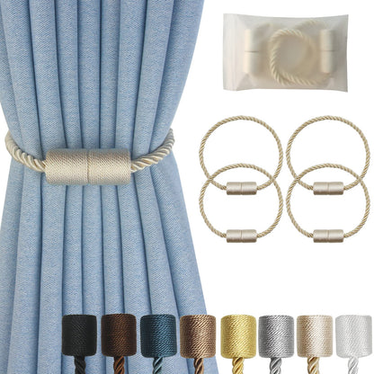 Magnetic Curtain Tiebacks Decorative Holdbacks Rope Tie Back Drapes Hangtty
