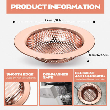 2 Pcs Kitchen Sink Drain Strainer 4.4 Inch (2 Count)