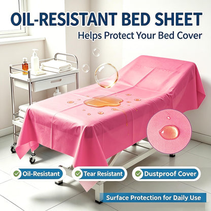 50 PCS Massage Table Sheet Disposable Spa Bed Cover 75"x31" Oil (50 Count)
