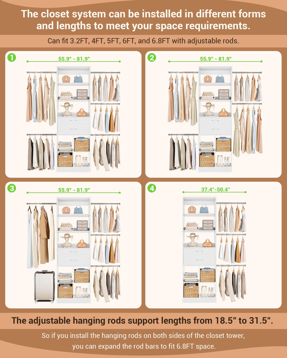 Small Closet System (6 Count)