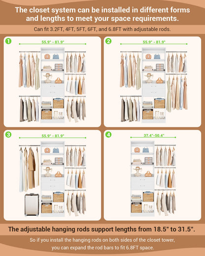 Small Closet System (6 Count)