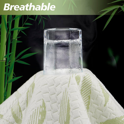 Twin Mattress Protector Waterproof Mattress Pad Washable Bamboo Rayon Mattress Cover Breathable Noiseless Bed Protector 5"